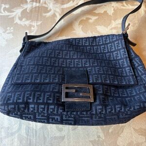 Vintage Fendi black canvas bag